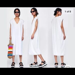 ZARA white dress kaftan XL// new